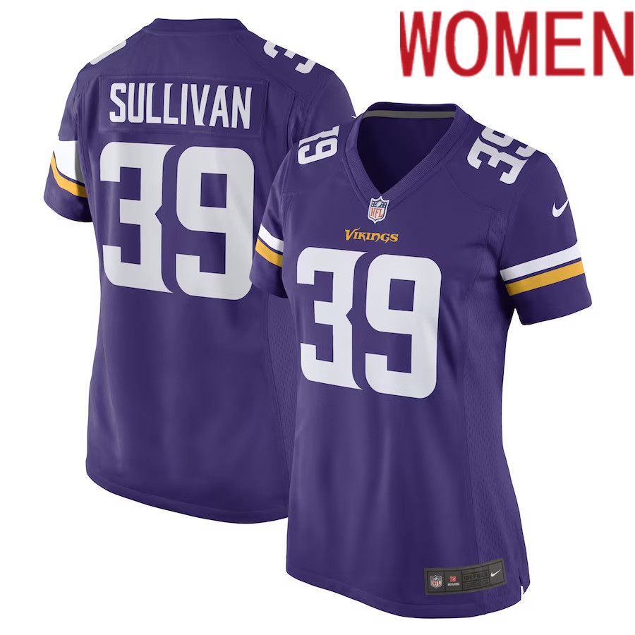 Women Minnesota Vikings #39 Chandon Sullivan Nike Purple Game Player NFL Jersey
